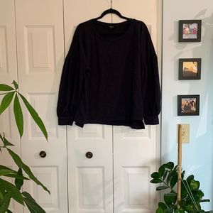 Navy Bell Sleeve Top